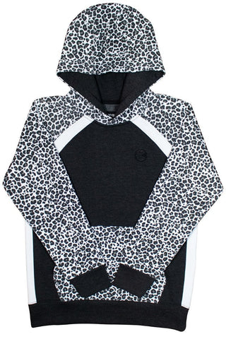 Hooey Cheetah Print Savannah Hoody in Black and White