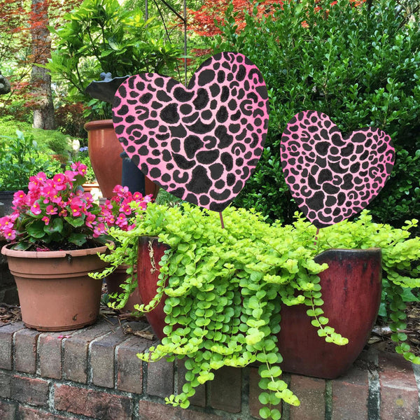 PINK LEOPARD HEARTS