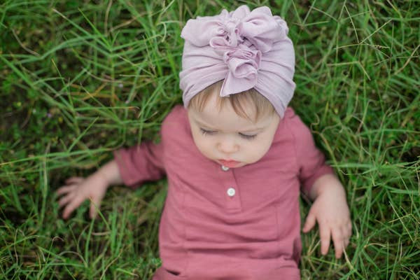 Mauve Blush Vintage Head Wrap Hat