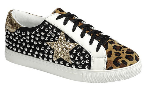 Star Leopard Sneakers