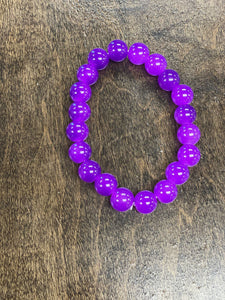 Purple 10mm Bead Bracelet
