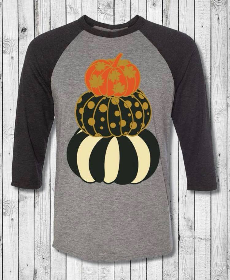 Triple Stacked Pumpkin Raglan