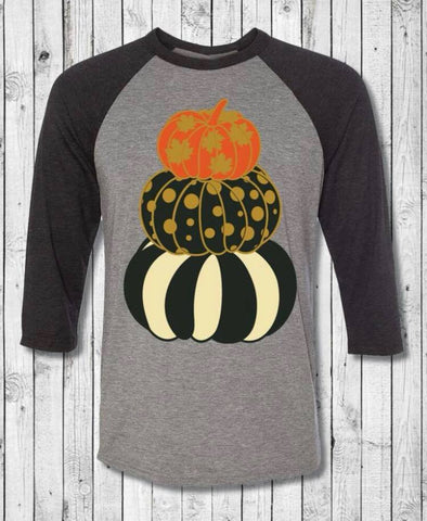 Triple Stacked Pumpkin Raglan