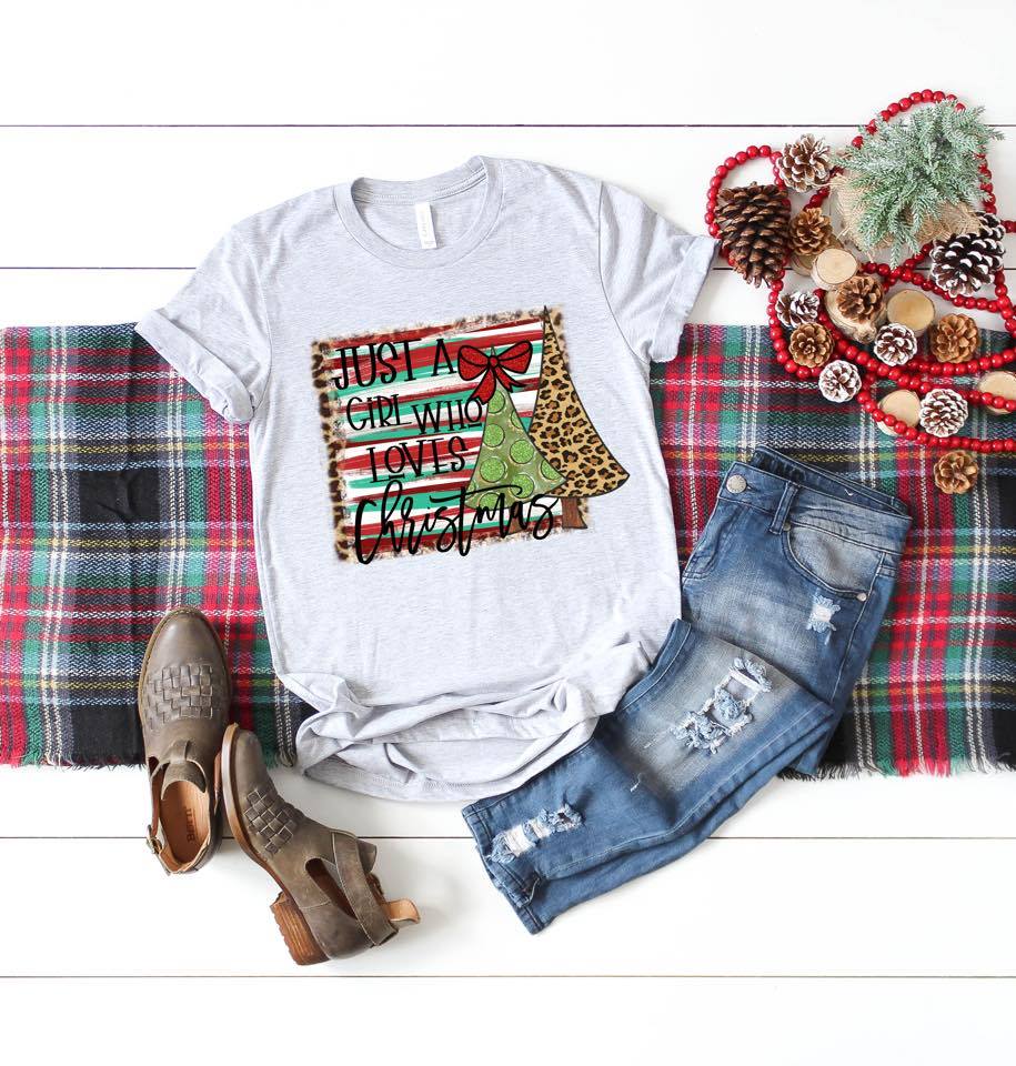 Girl Who Loves Christmas Tee