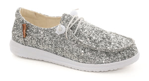 Kayak Silver Glitter Shoe