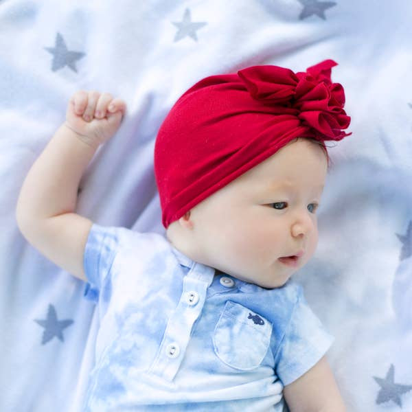 Red Vintage Head Wrap Cap