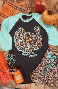 Leopard Turkey Raglan