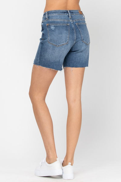 JB 150052 Mid Thigh Denim Shorts