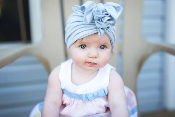 Baby Blu Vintage Head Wrap Hat