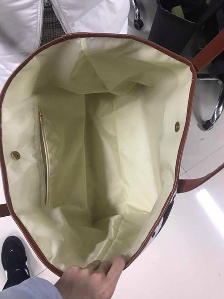 Black Cow Print tote