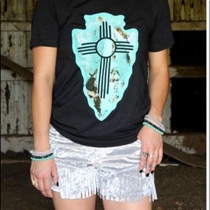 Girls Best Fringe Silver Velvet Fringe Shorts