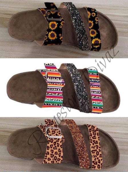 Pattern Birk Style Sandal