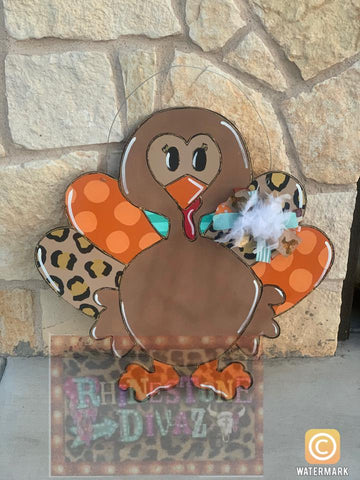 Funky Turkey Door Hanger