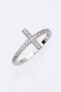 Dainty Cross Ring