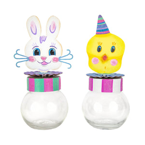 Vintage Chick and Bunny Bubble Jars