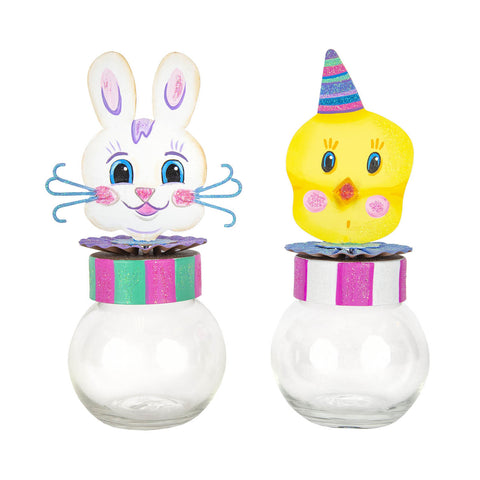 Vintage Chick and Bunny Bubble Jars