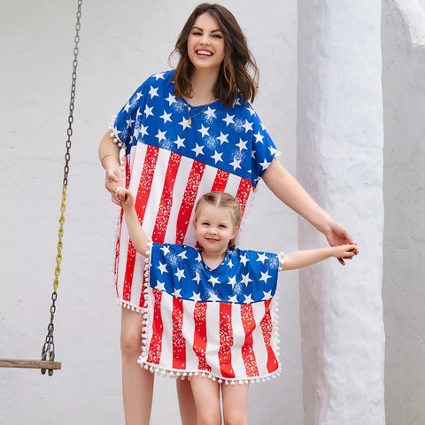 Mom & Mini American Swim Coverup