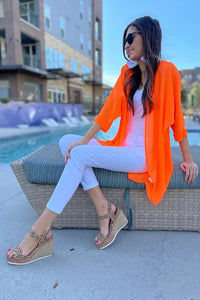Sunny And 75 Neon Orange Kimono