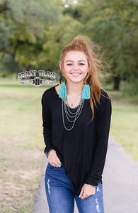 Black Long Sleeve Butter Basic Top