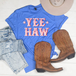 Blue Yeehaw Tee