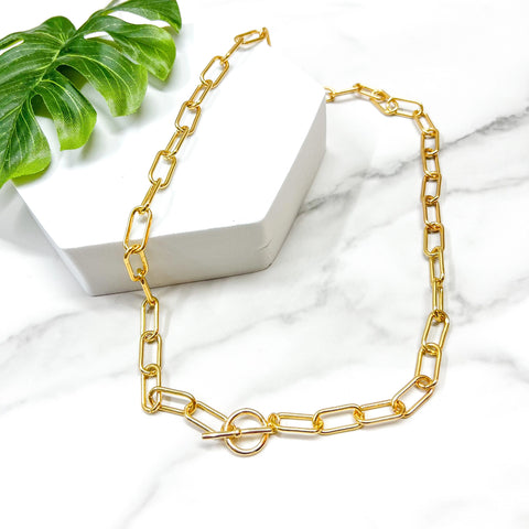 Chain Link toggle 18K Necklace