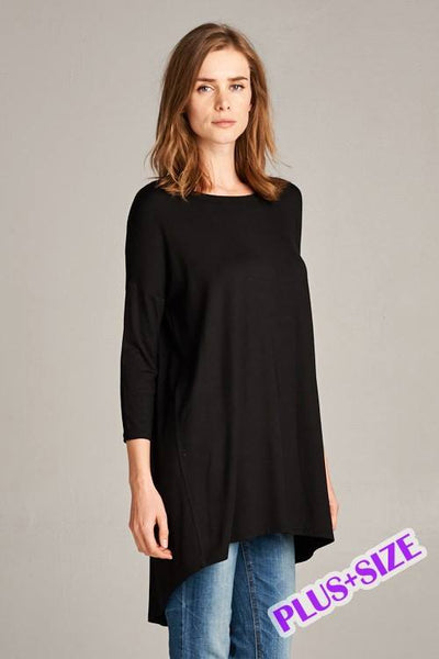 Black Cross Back Hi Lo Tunic