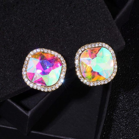 Rhinestone AB Crystal Earrings