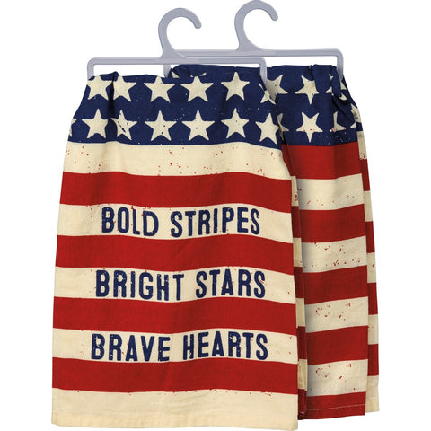 Dish Towel - Bold Stripes Bright Stars