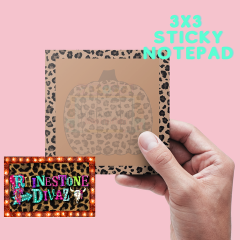 Leopard Pumpkin Sticky Notepad