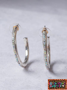 ALL ABOUT ME IRIDESCENT HOOP EARRINGS