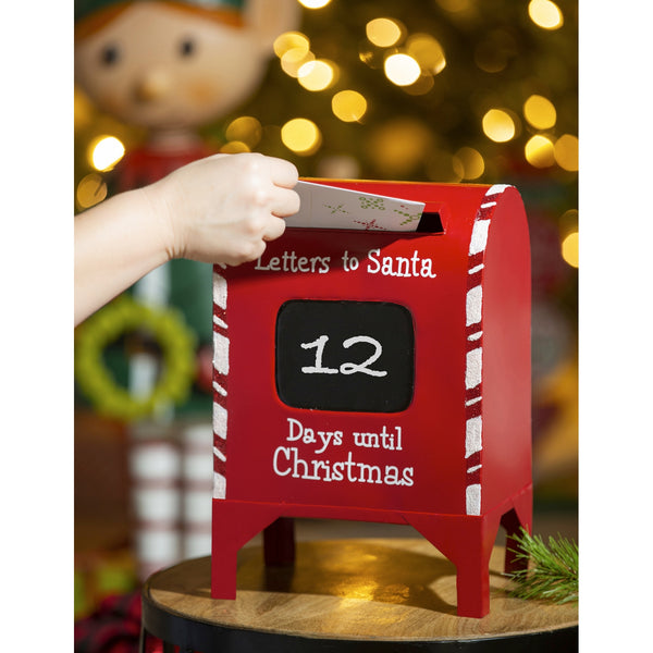 Letters to Santa Mail w/Chalk Board Countdown Table Decor