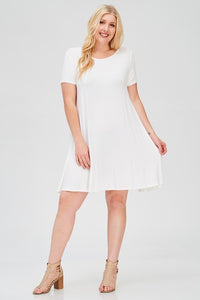 White Flutter Mini Dress