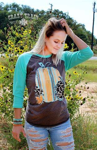 Serape Pumpkin Raglan