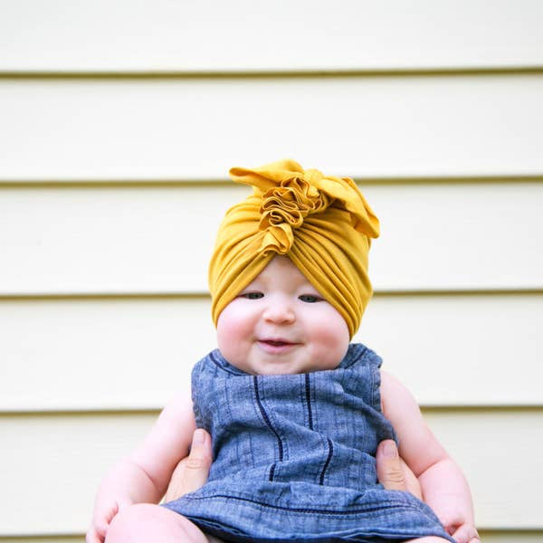 Mustard Vintage Head Wrap Cap