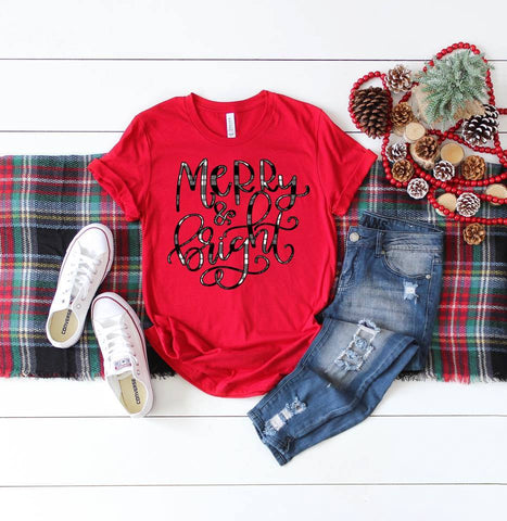 Plaid Merry & Bright Tee