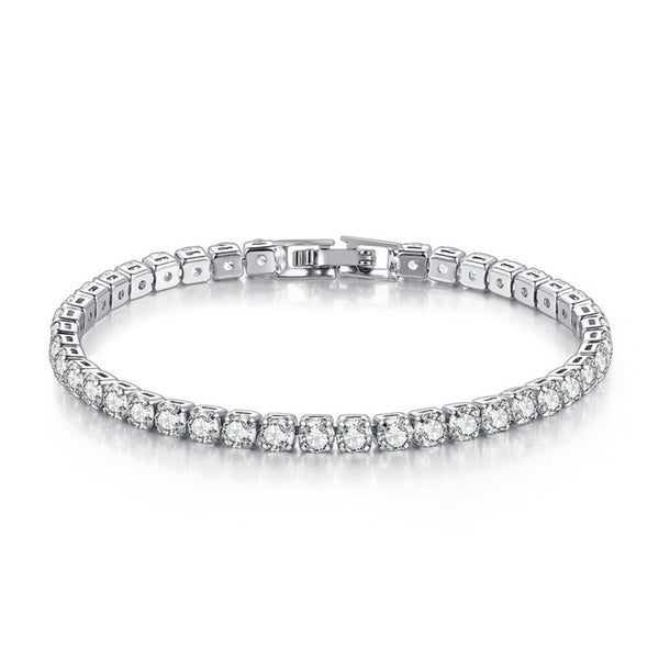 4MM Cubic Zirconia CZ Diamond Tennis Bracelet