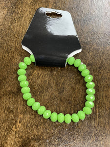 Lime Green Bead Bracelet