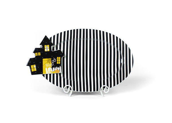 Black Stripe Big Entertaining Oval Platter