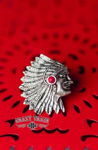 Red Concho Indian Ring