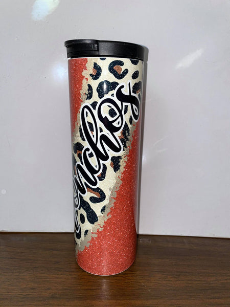 Custom BRONCHOS Leopard Tumbler