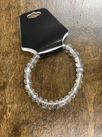 Crystal Clear Bead Bracelet