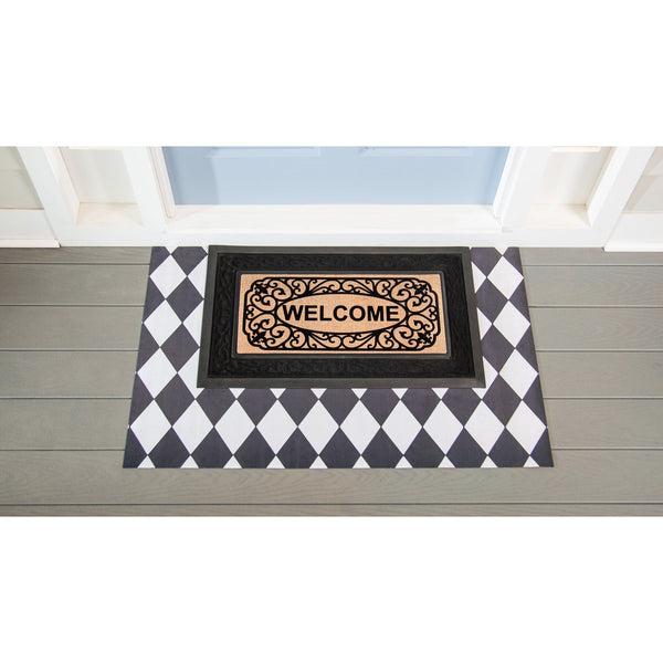DIAMOND BLACK AND WHITE LAYERING MAT