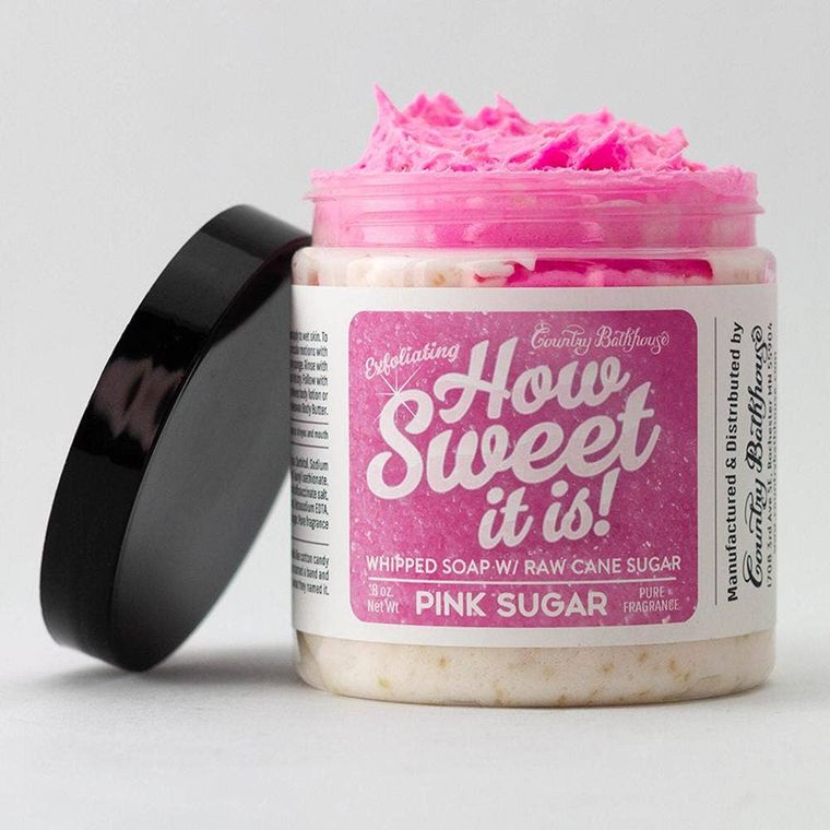 How Sweet It Is Whipped Soap with Raw Sugar - Pink Sugar