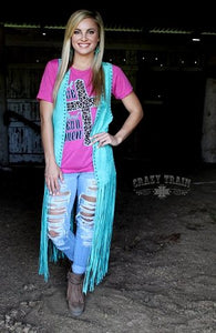 Texarkana Turquoise Fringe Duster