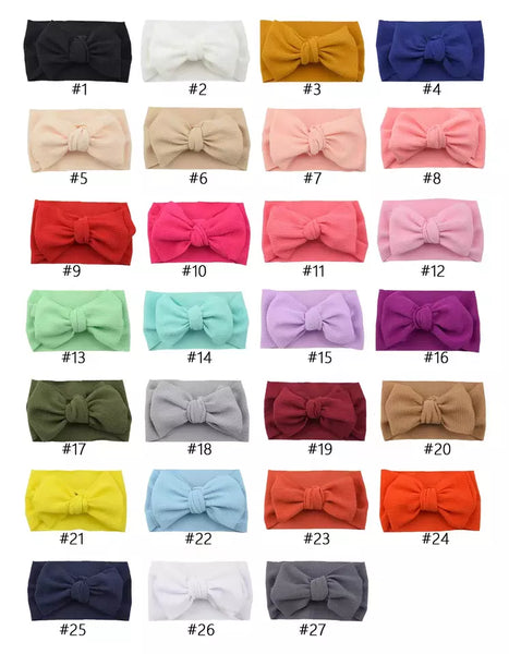 Large Bow Wrap Headbands**MULTIPLE COLORS**