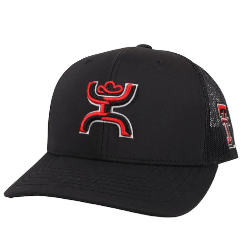 BLACK TEXAS TECH HAT W/ HOOEY LOGO