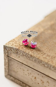 Hot Pink Glam Stud