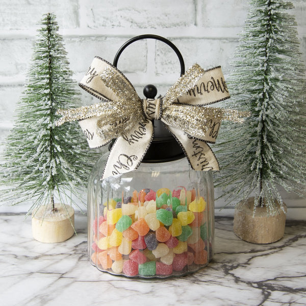 Black Oval Glass Jar