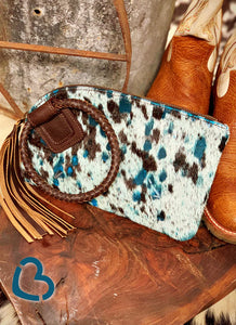 Hot Rodeo Night Clutch in Tie-Down Turquoise