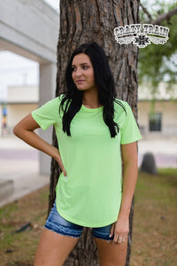 Solid Choice Neon Green Top